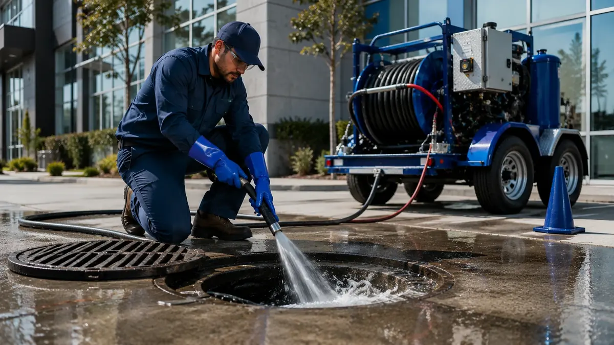 Commercial Hydro Jet Drain Cleaning in Edwards