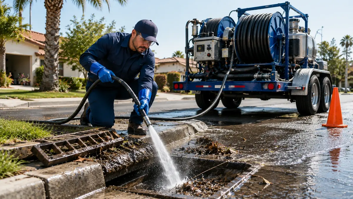 Storm Drain Hydro Jet Cleaning in Edwards